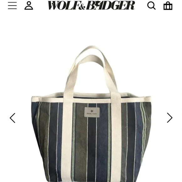 Madewell, Wolf & Badger, Gunes Swim Kit Beach Tote in cracked pepper - Picture 6 of 7